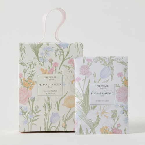 Pilbeam Living Floral Garden Scented Mini Sachets Set 4 - Rose