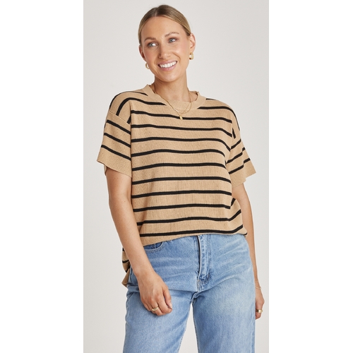 Feather + Noise Camel Black Stripe - Camel Black Stripe