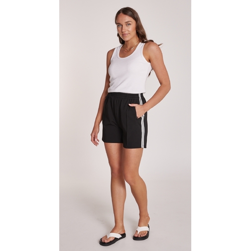 Feather + Noise Noah Short - Black Stripe