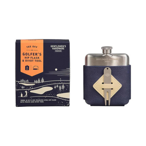 Gentlemen's Hardware Hip flask & Divot Tool Set