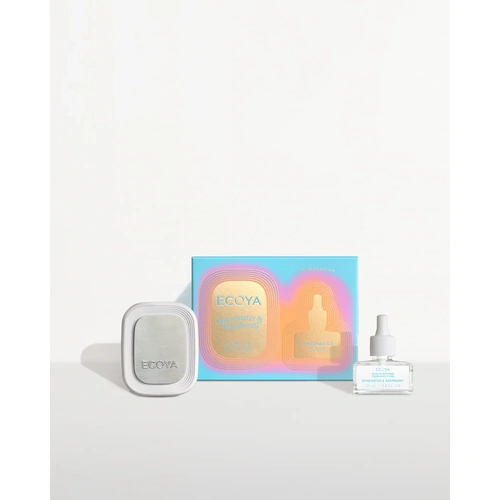 Ecoya Limited Edition Sorbet Summer: Plug-in Diffuser Set - Rosewater & Raspberry