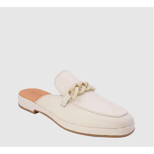 Alfie & Evie Lewis Leather Slide - Cream