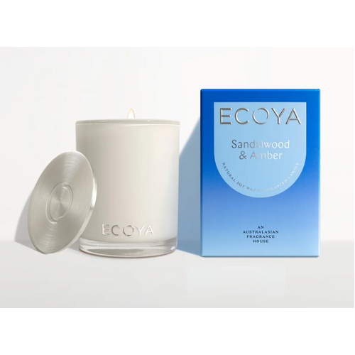 Ecoya Madison Candle 400g - Sandalwood & Amber