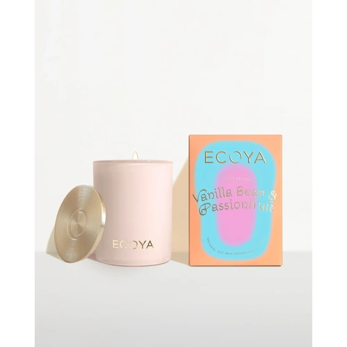 Ecoya Limited Edition Sorbet Summer: Madison Candle - Vanilla Bean & Passionfruit