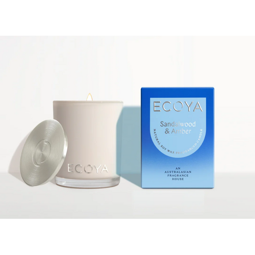 Ecoya Madison Mini Candle 80g - Sandalwood & Amber