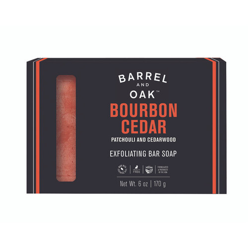 Gentlemen's Hardware Barrel & Oak Exfoliating Bar Soap - Bourbon Cedar