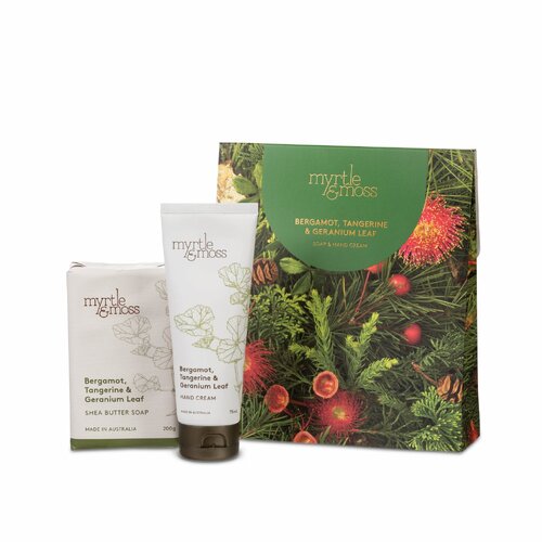 Myrtle & Moss Bergamot Soap & Handcream - Bergamot, Tangerine & Geranium Leaf