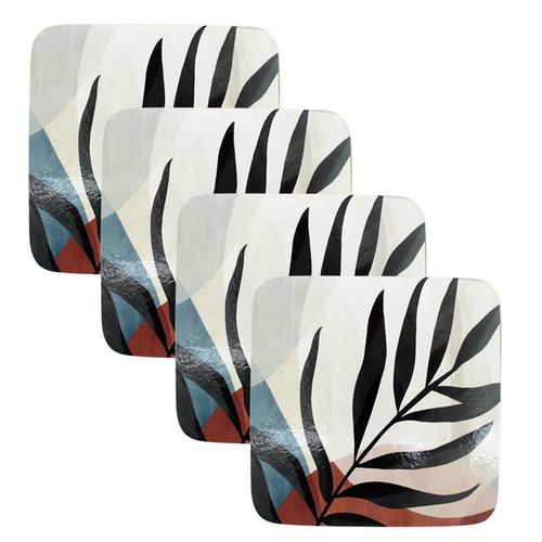 NF Living Set 4 Garden moon Coasters 10x10cm