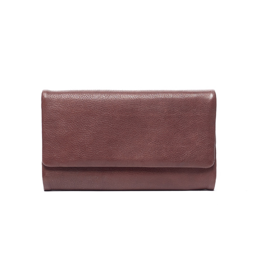 Rugged Hide Erin Leather Wallet - Brown