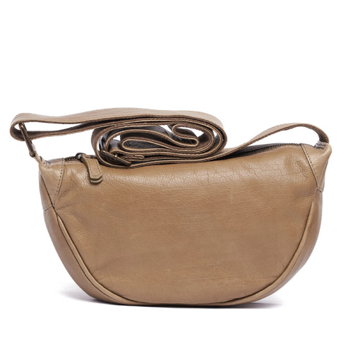 Rugged Hide Annalise Leather Crossbody Bag - Latte