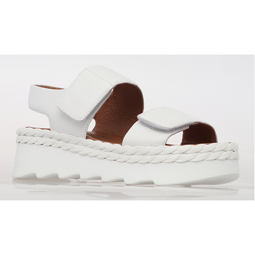 Alfie & Evie Secret W Leather Sandal - White