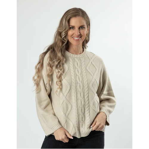 Stella+Gemma Willow Knit Jumper - Oatmeal [Size: Small]