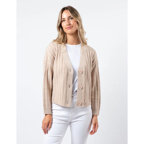 Stella + Gemma Posey Cardigan - Tan Melange [Size: Medium]