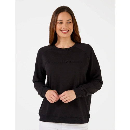 Stella+Gemma Classic Logo Sweater - Black