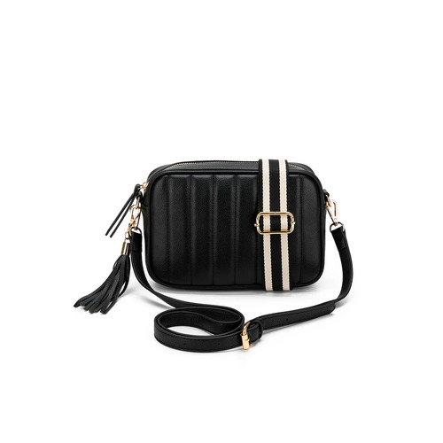 Black Caviar Carter Crossbody Quilted Bag - Black