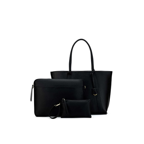 Black Caviar Harriet Work Bag 3 Piece Set - Black