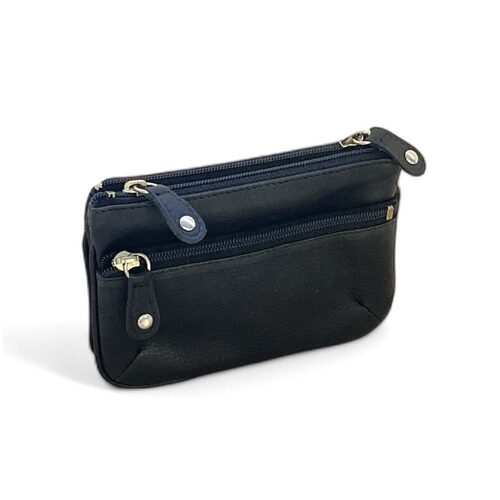 Rugged Hide Maria Coin Wallet - Black