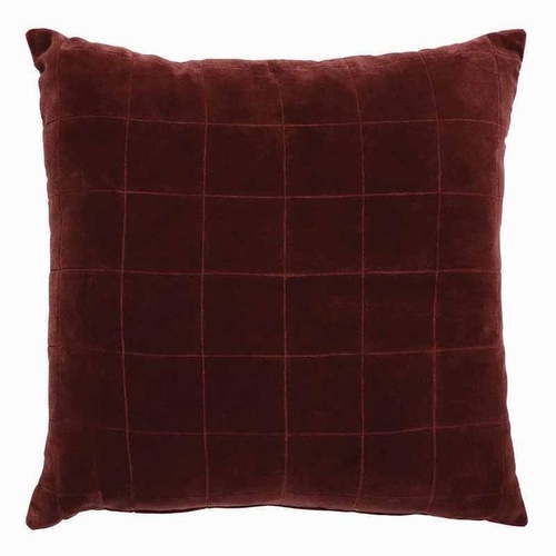 Country Style Selby Velvet Cushion 50cm x 50cm [Colour: Red]